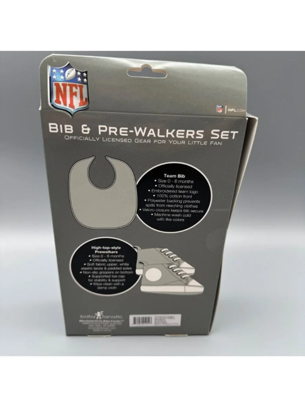 NFL Eagles Football Bib & Pre-Walkers Set 0-6 Months Baby